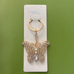 Gold Butterfly Keychain